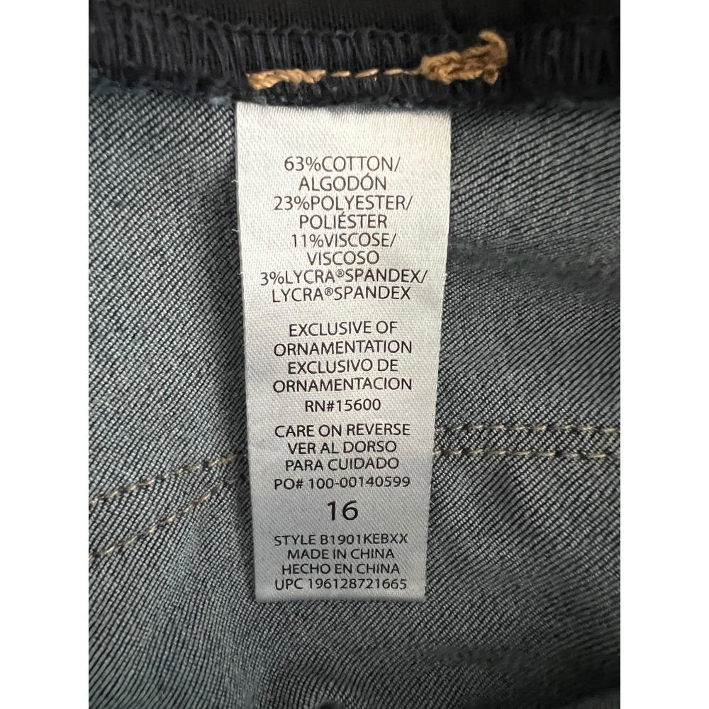 Democracy "Ab" Tech Straight Leg Jeans Dark Wash Denim Womens 16 - Picture 12 of 16